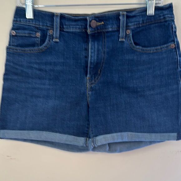 Levi’s Blue Denim Mid-Length Shorts - Picture 1 of 6